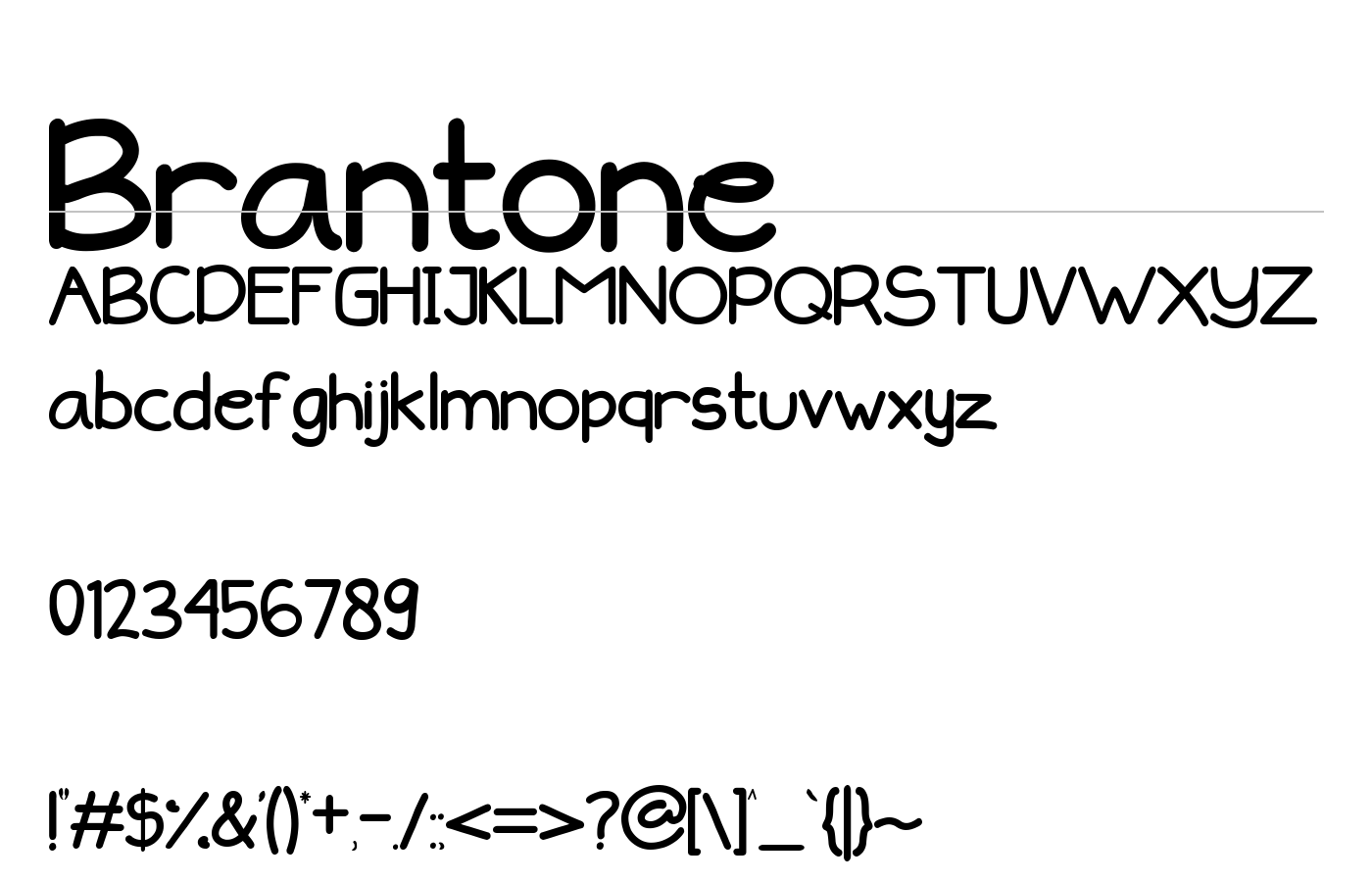 Brantone Font preview