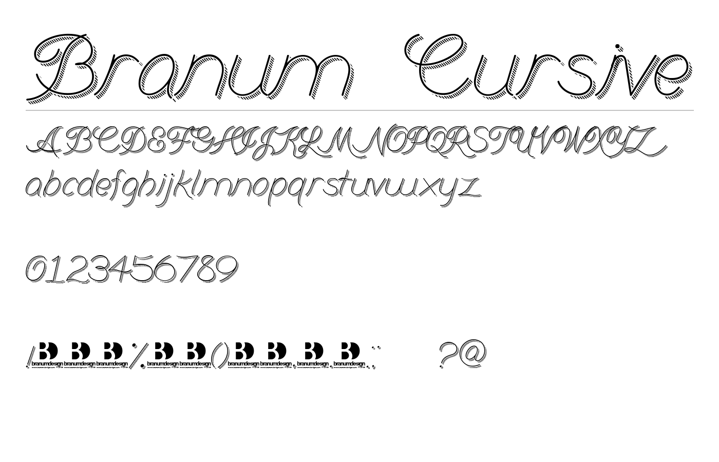 Branum Cursive Font preview