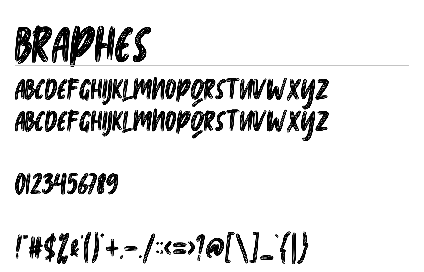 Braphes Font preview
