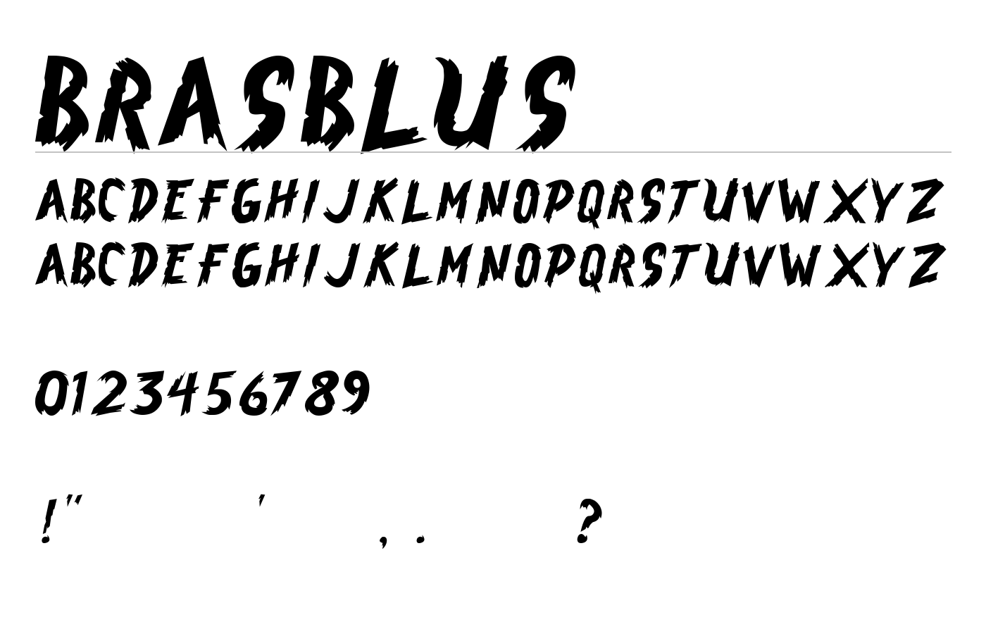 Brasblus Font preview