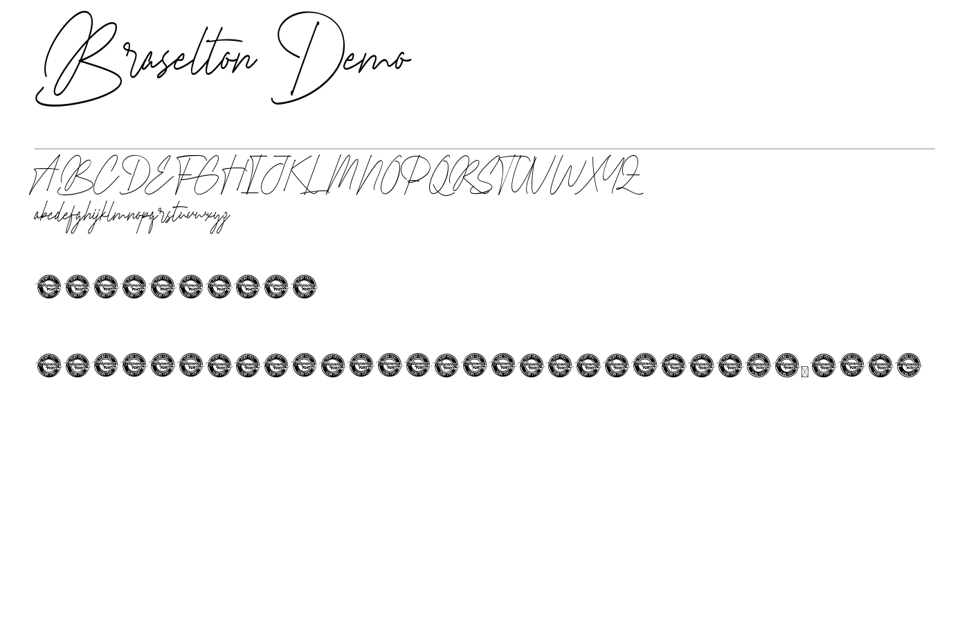 Braselton Demo Font preview