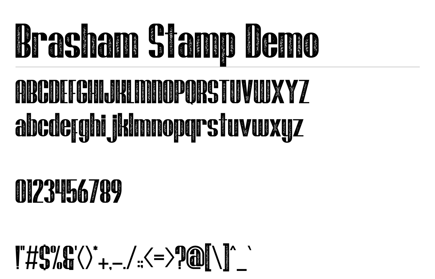 Brasham Regular Font preview