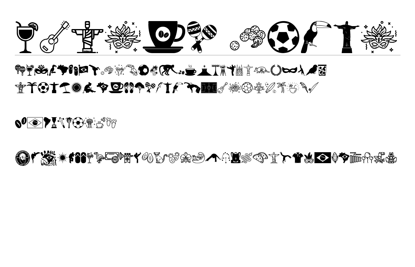 Brasil Icons Font preview
