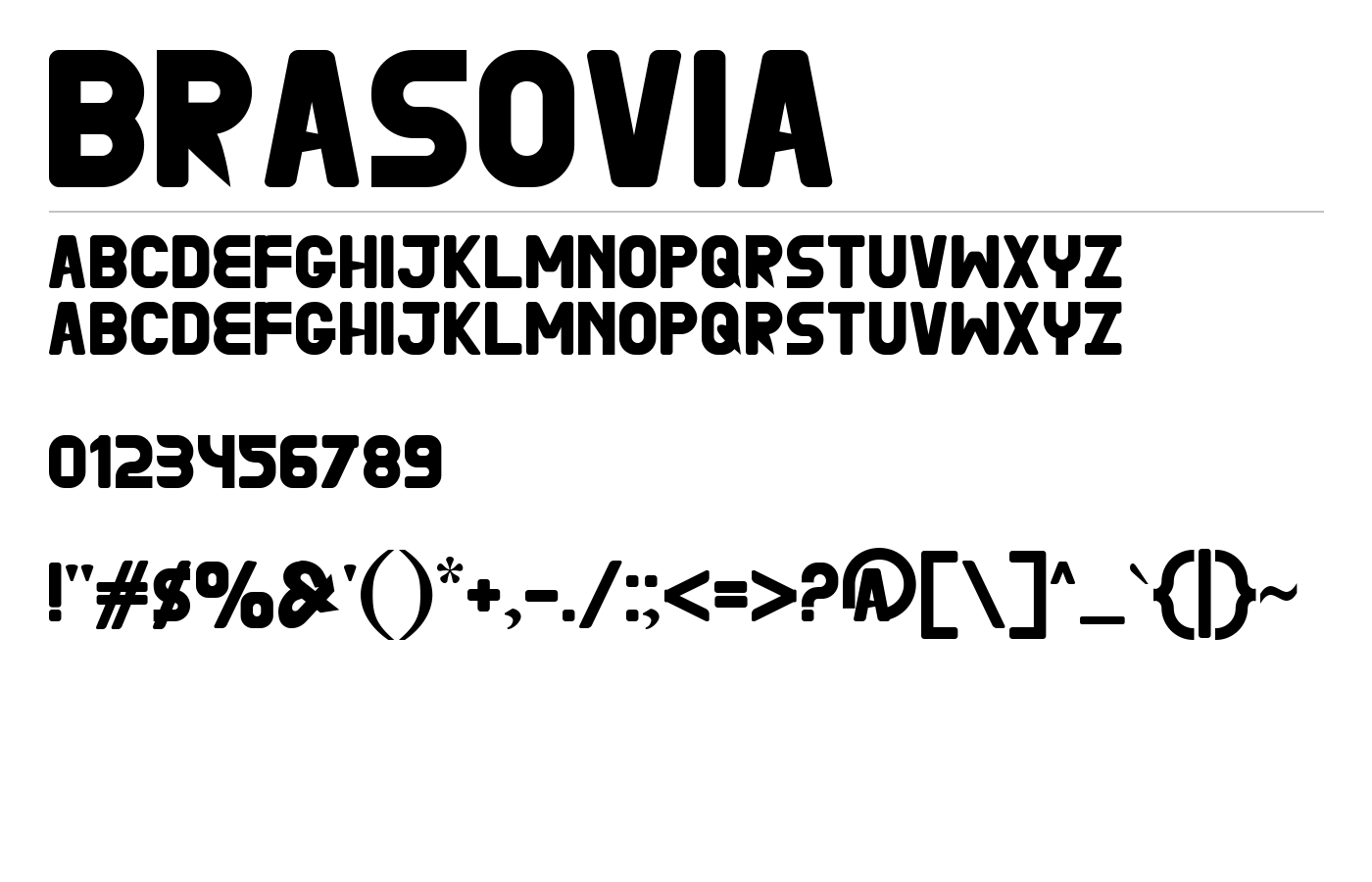 BRASOVIA Font preview