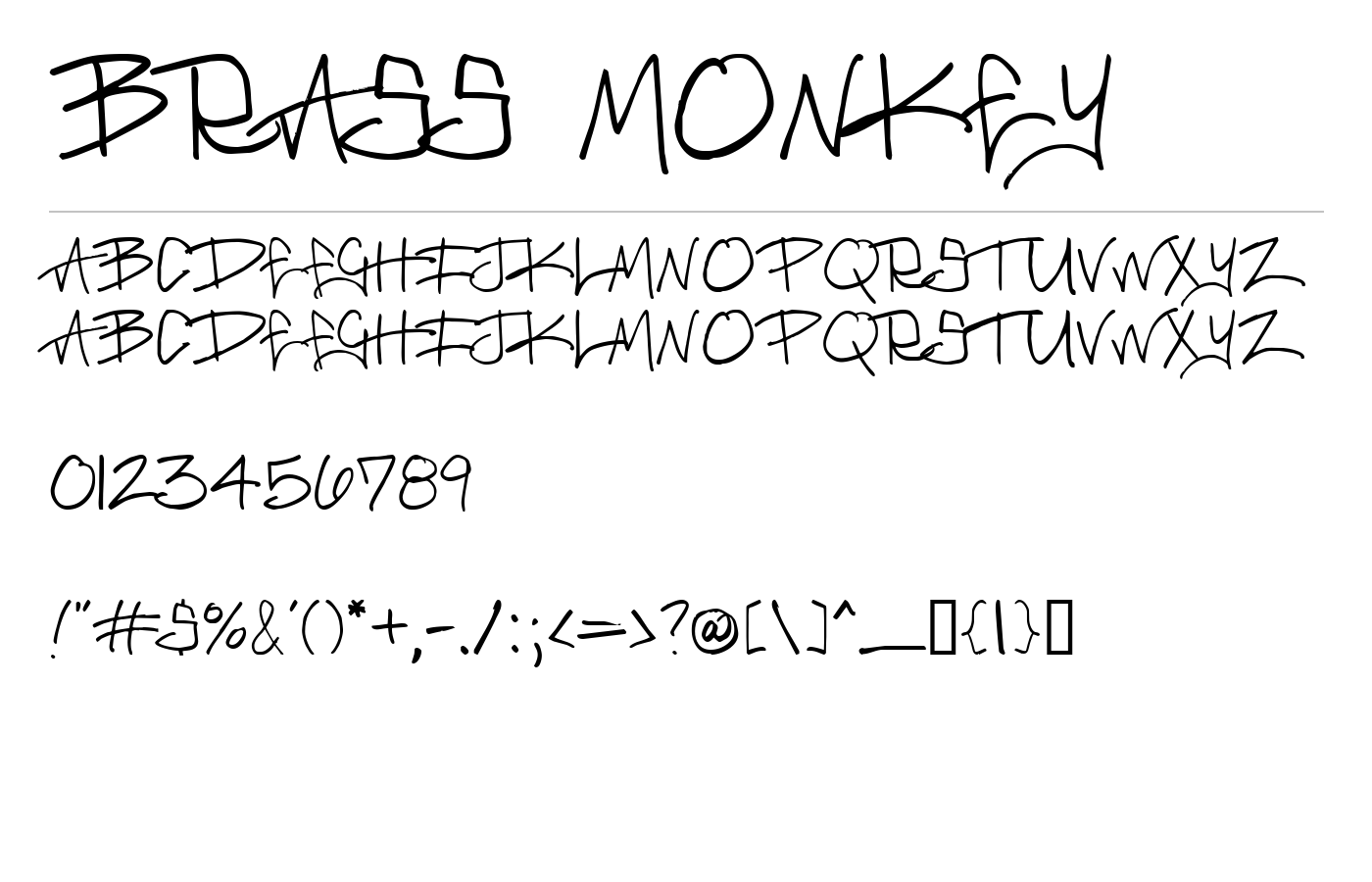 Brass Monkey Font preview