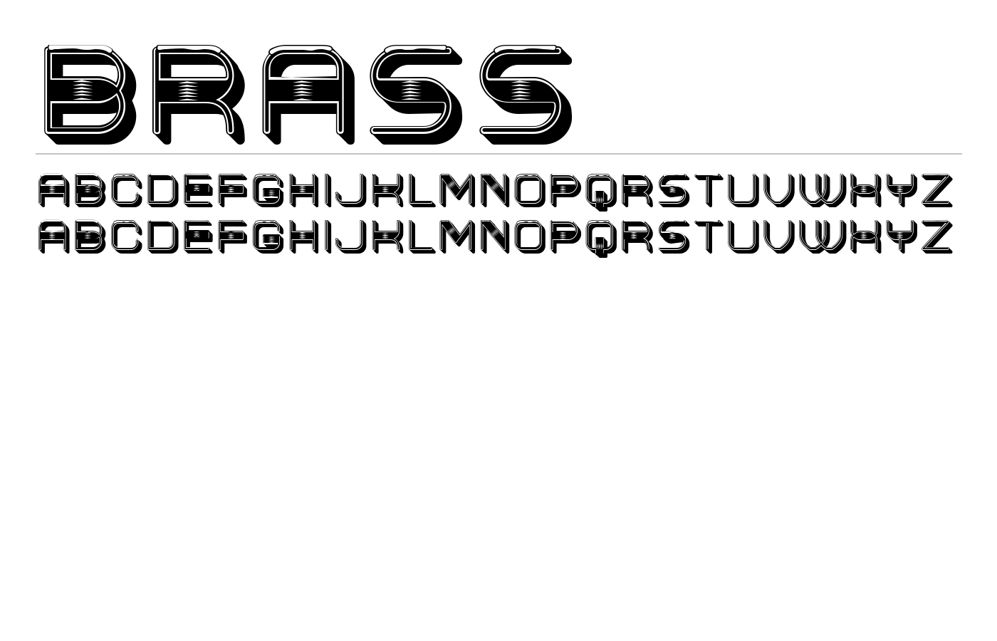 Brass Font preview