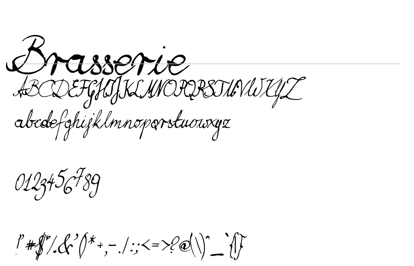 Brasserie Font preview