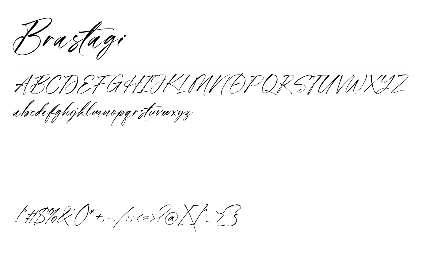 Brastagi Font preview