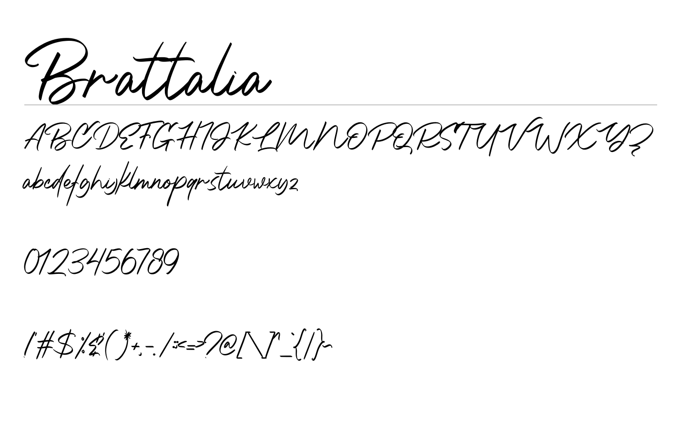 Brattalia Font preview