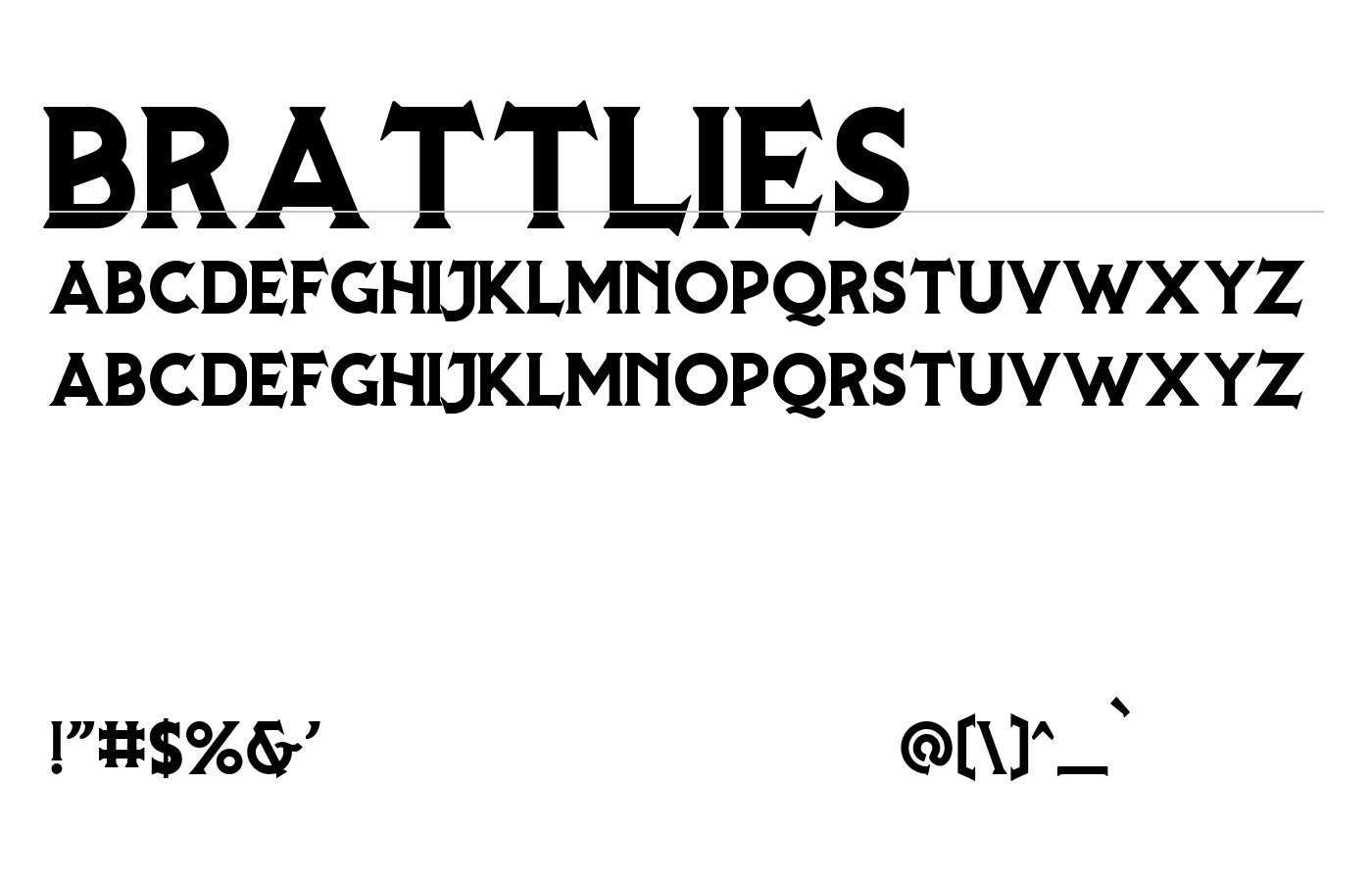 BRATTLIES Font preview