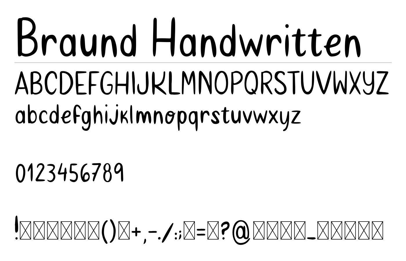 Braund Handwritten Font preview
