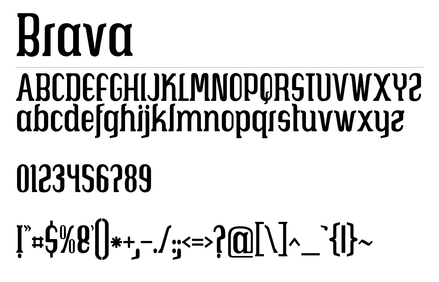 Brava Font preview