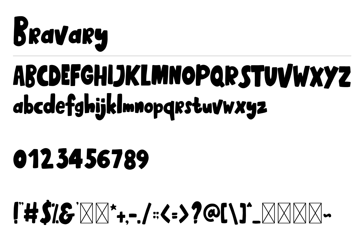 Bravary Font preview