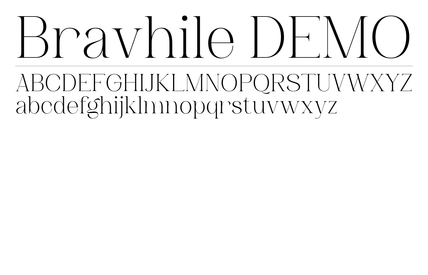 Bravhile DEMO Font preview