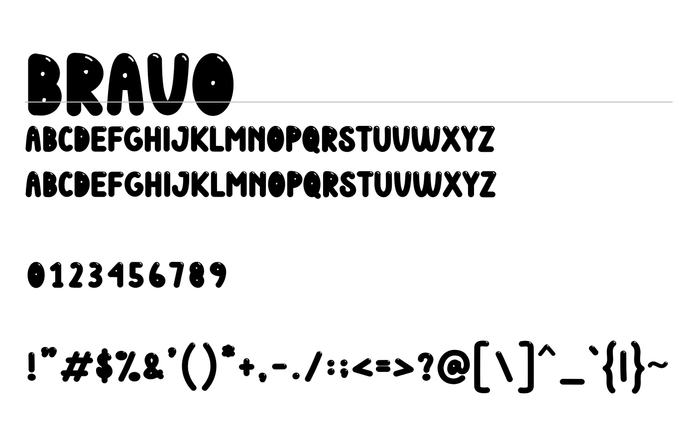 Bravo Font preview
