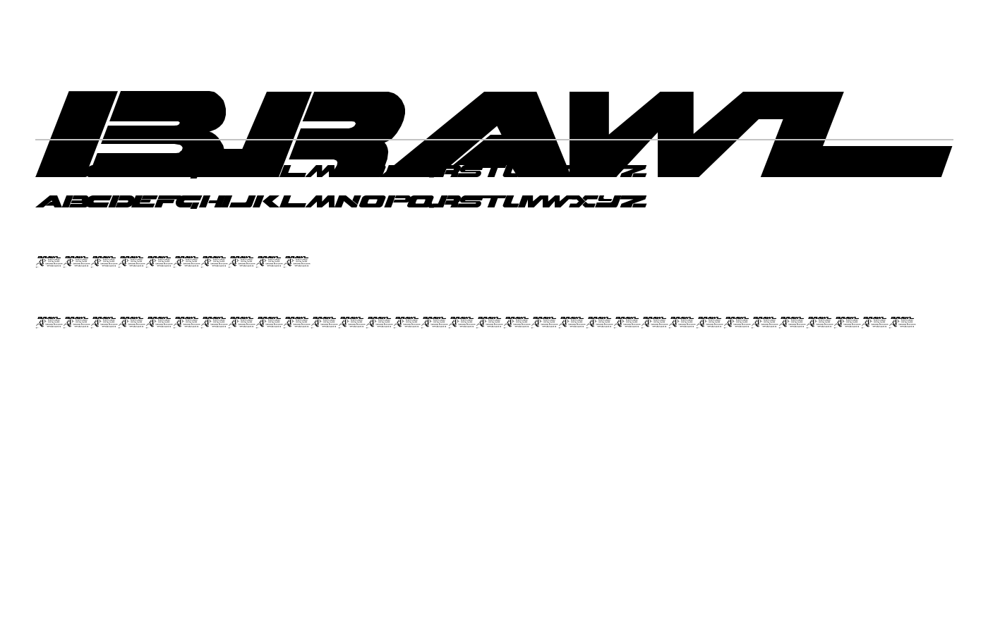 Brawl Font preview