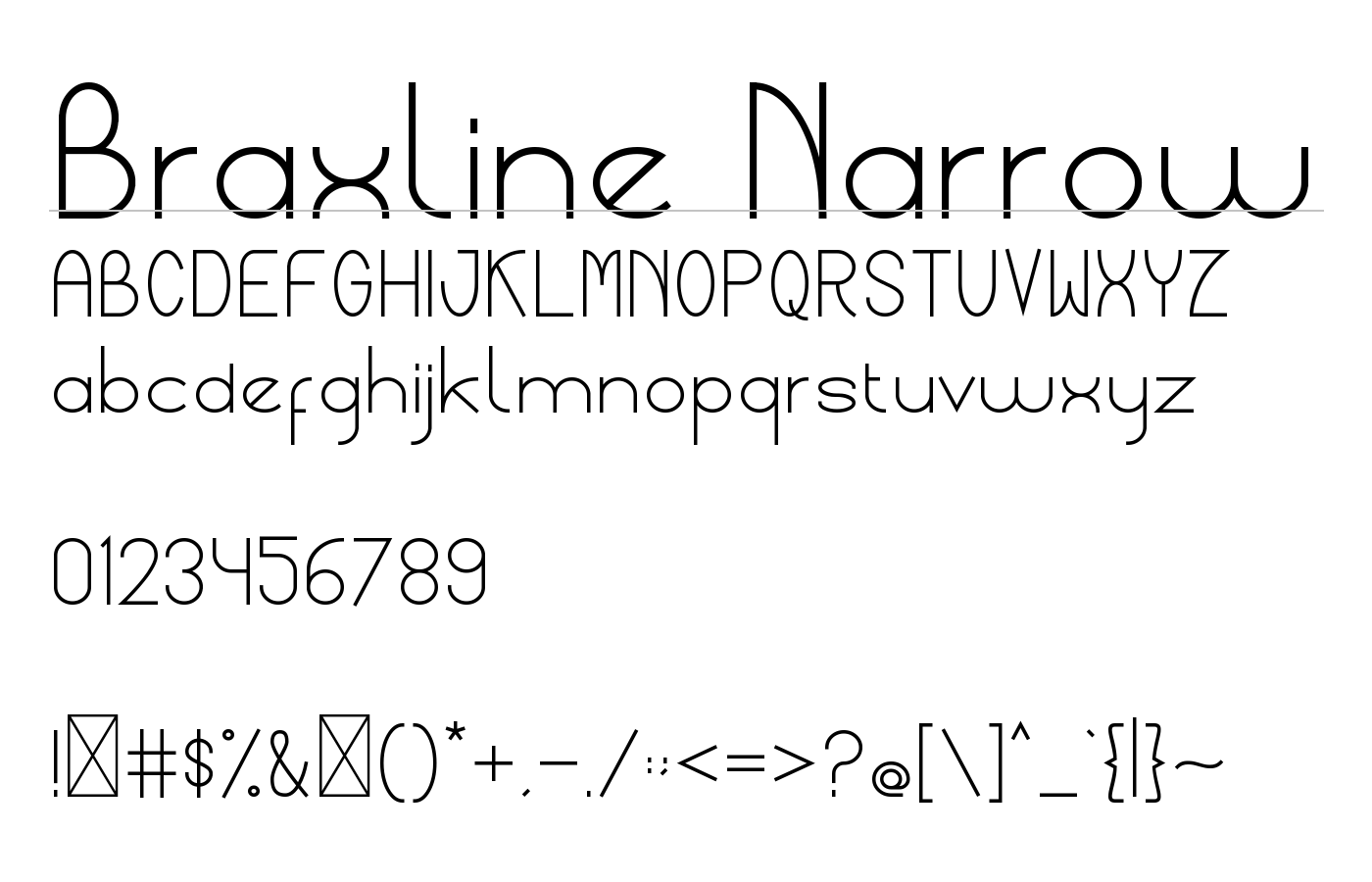 Braxeline Font preview
