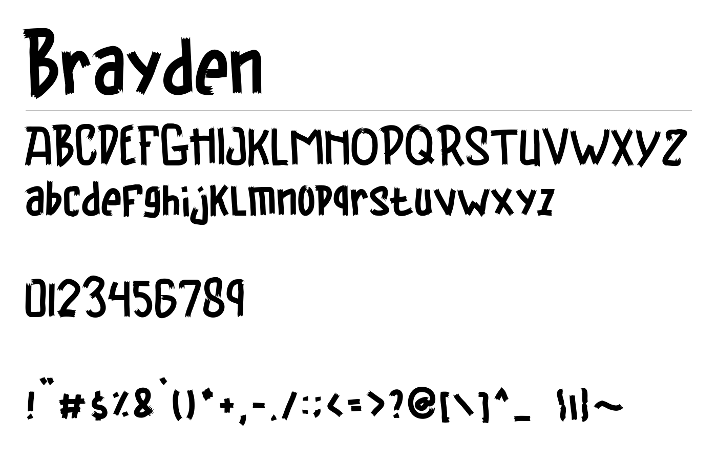 Brayden Font preview