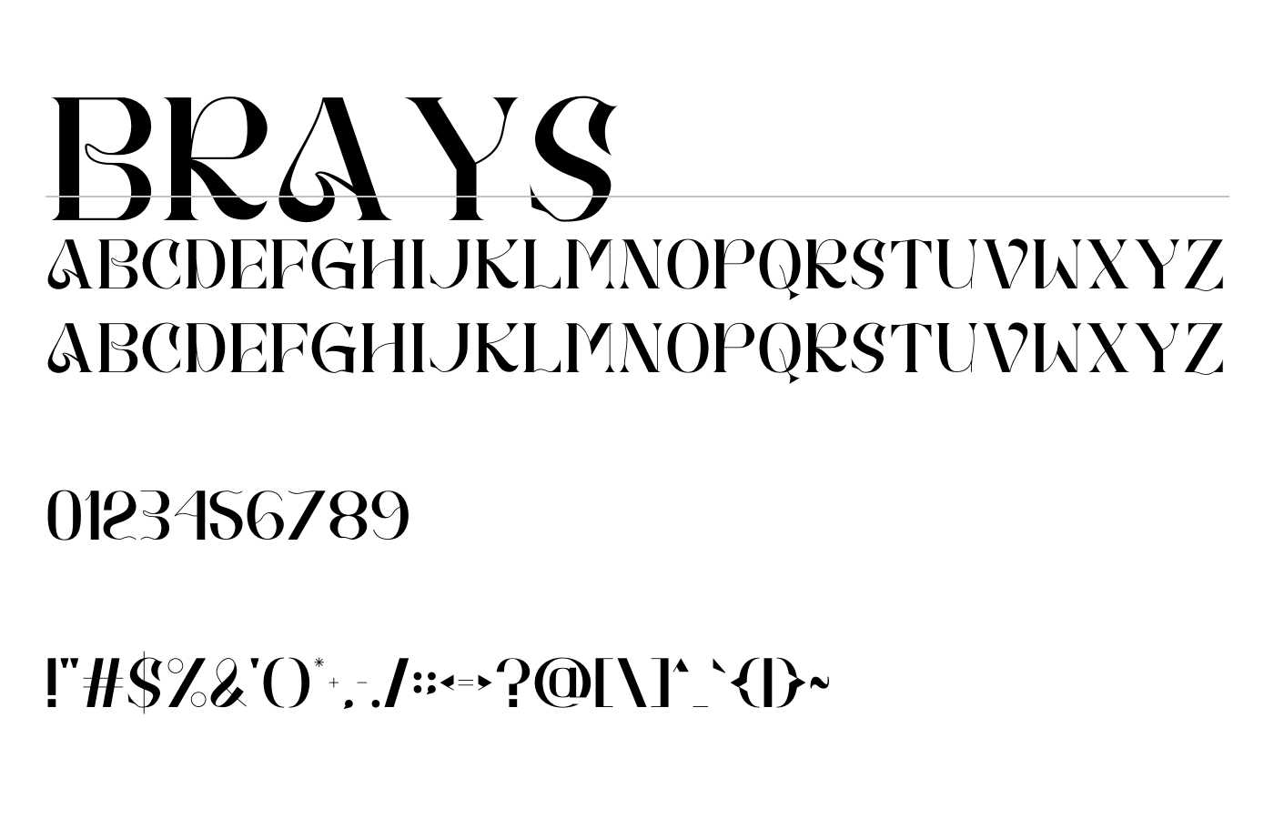 Brays Font preview