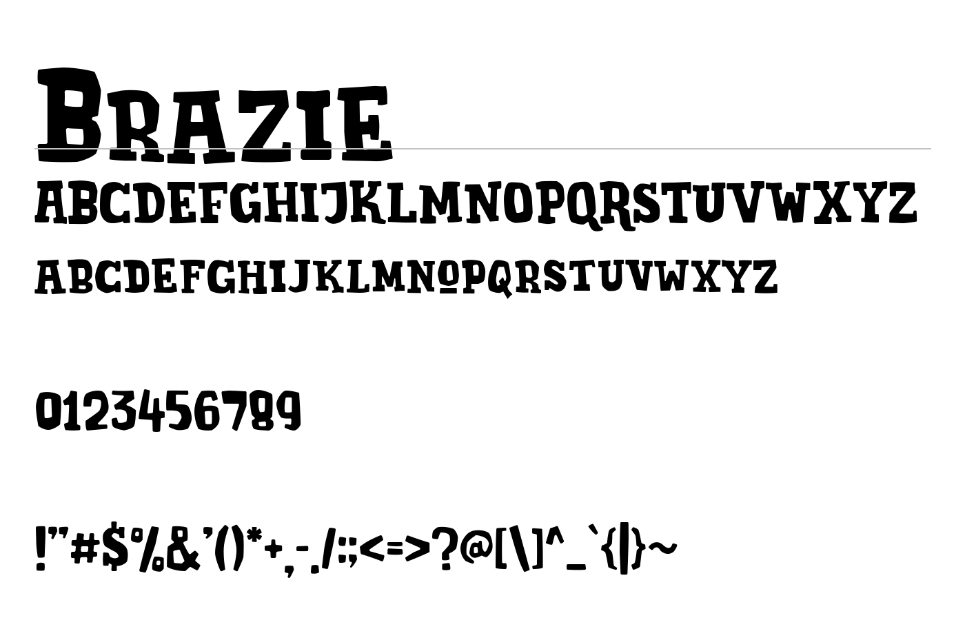 Brazie Font preview