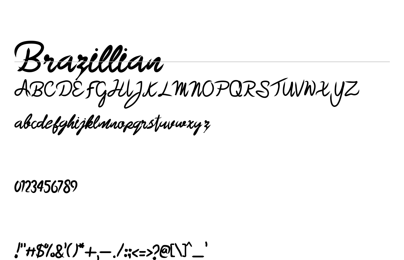 Brazillian Font preview