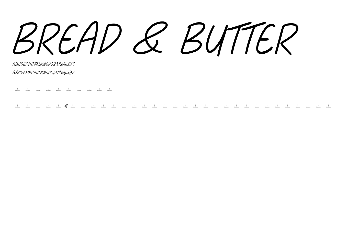 Bread & Butter Font preview