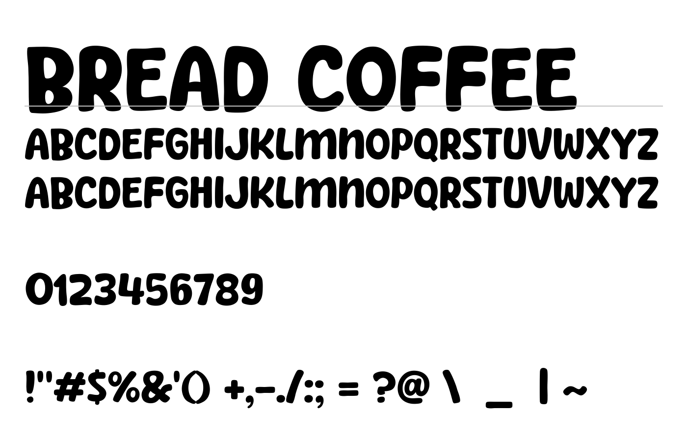 Bread Coffee Font preview