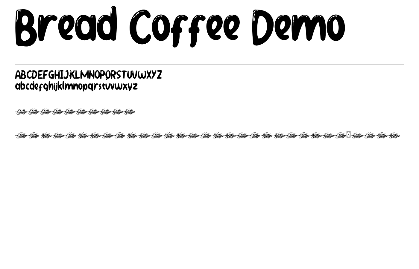 Bread Coffee Demo Font preview