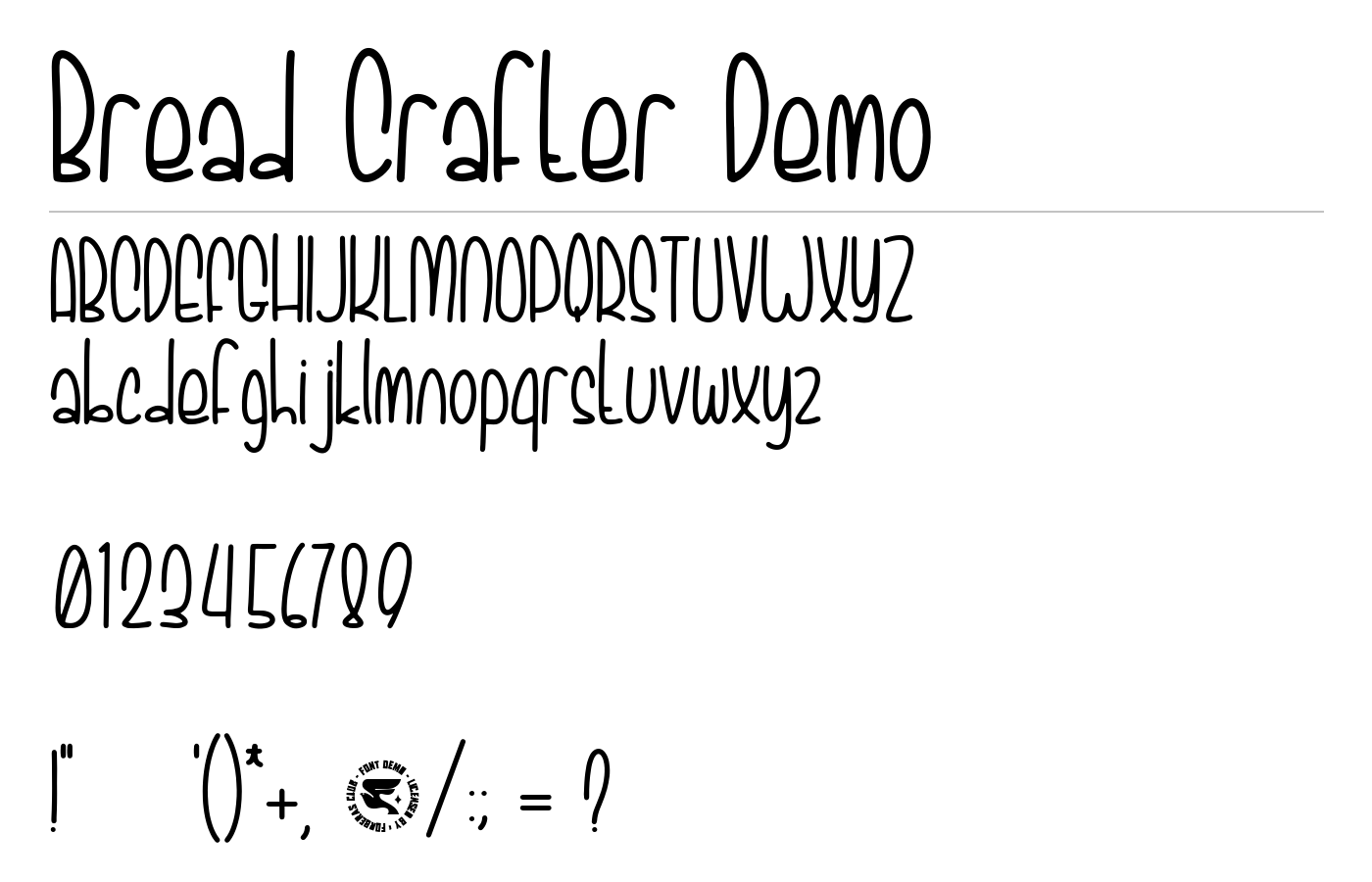 Bread Crafter Font preview