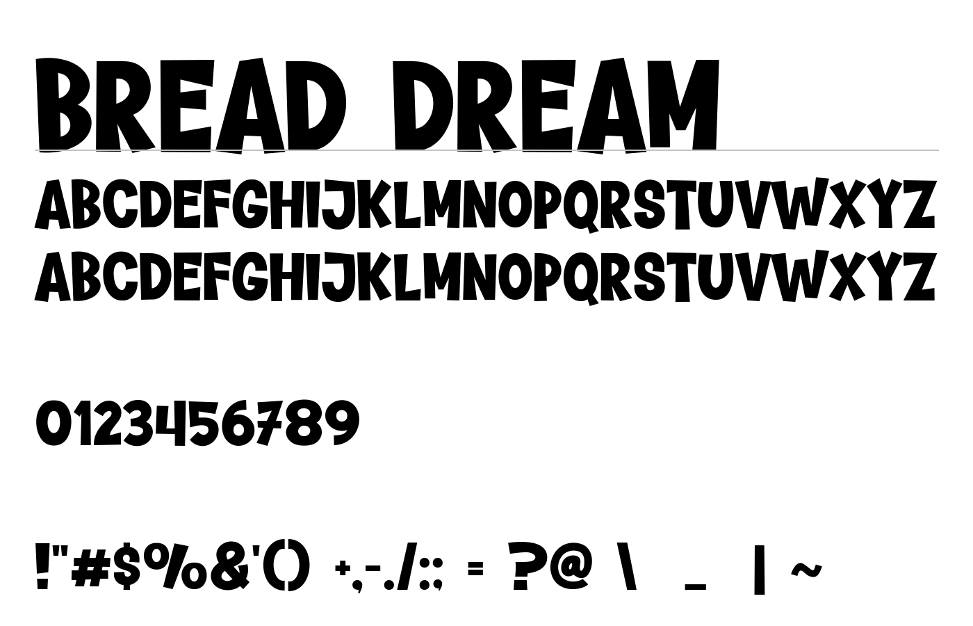 Bread Dream Font preview
