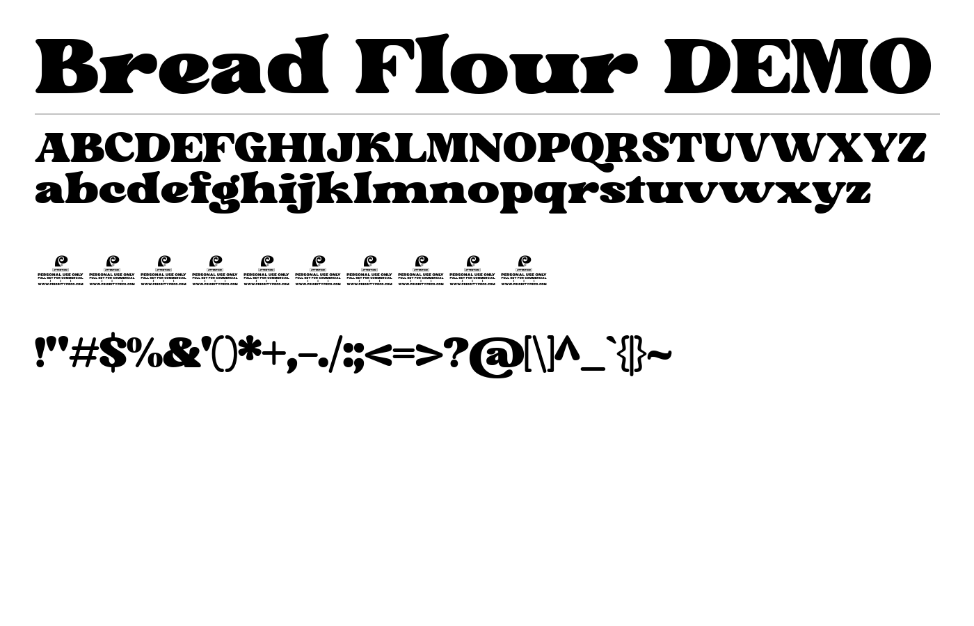 Bread Flour DEMO Font preview
