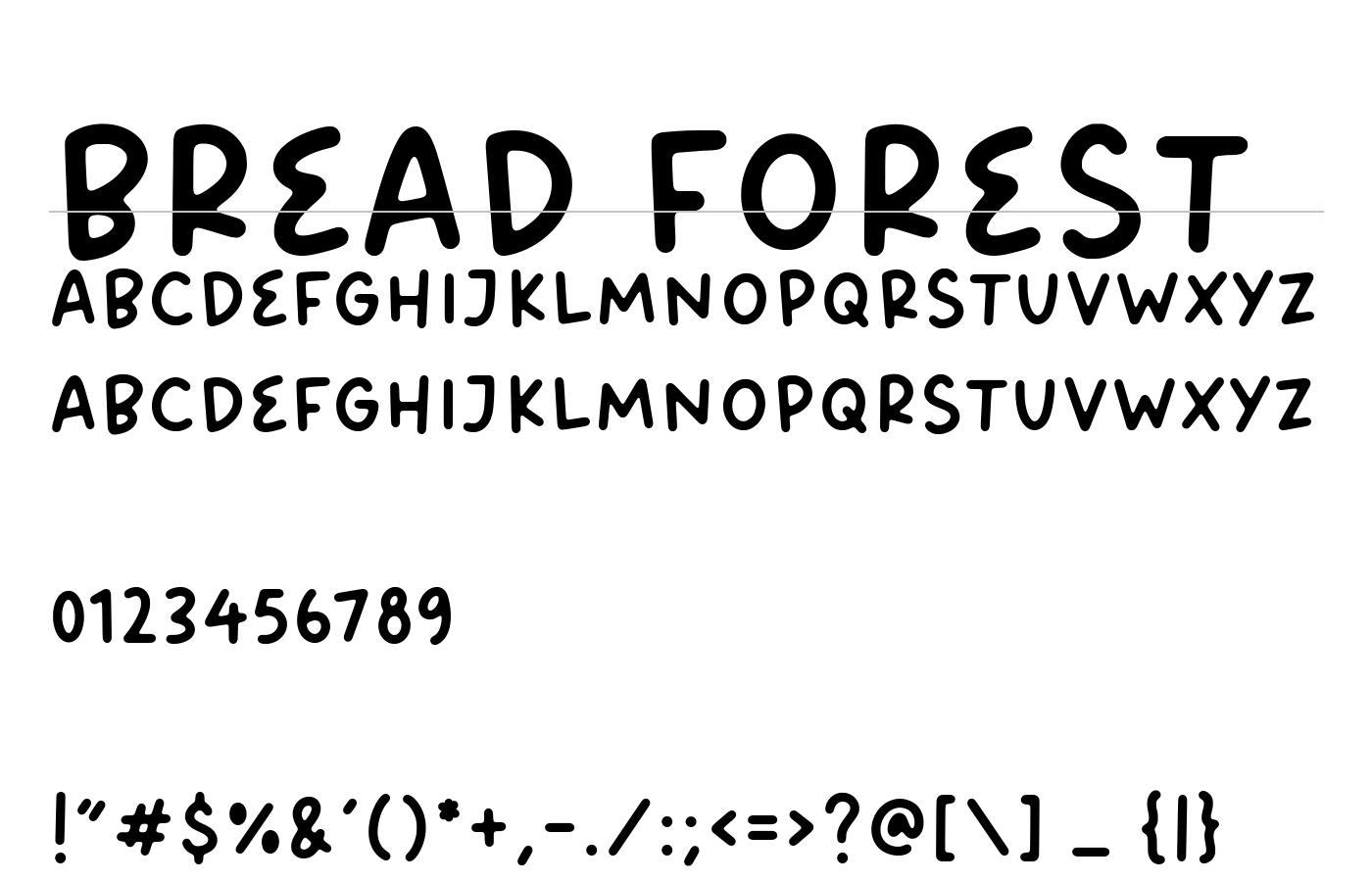 Bread Forest Font preview