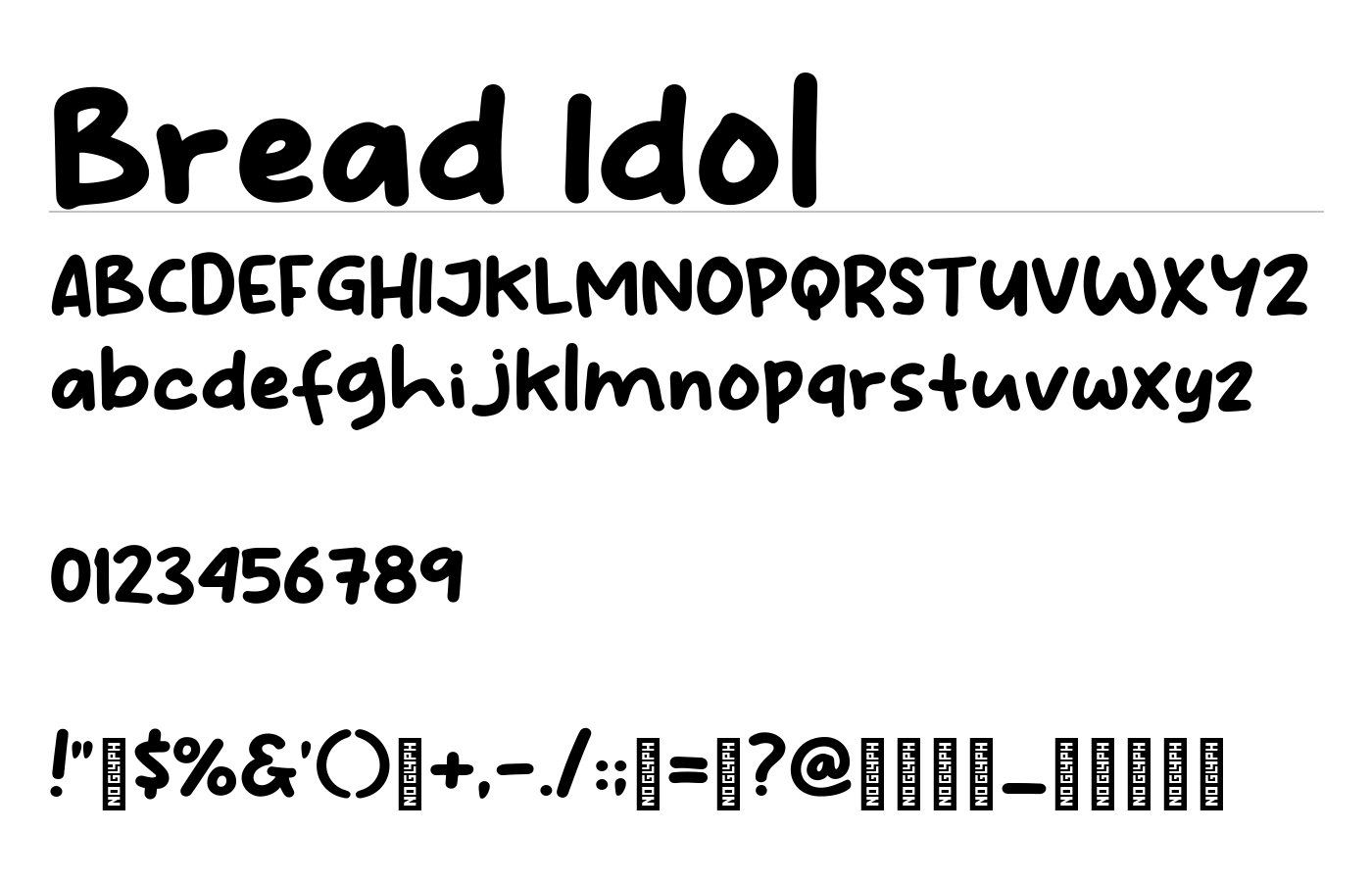 Bread Idol Font preview