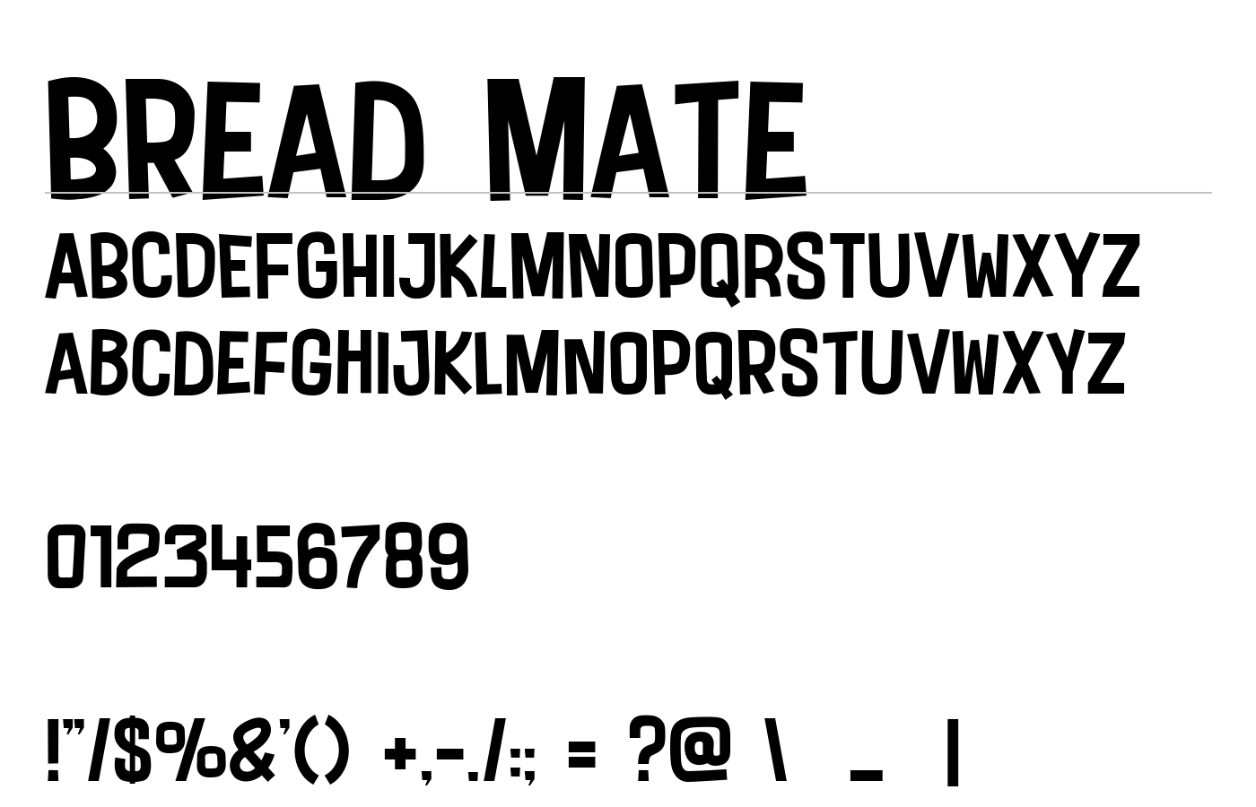 Bread Mate Font preview