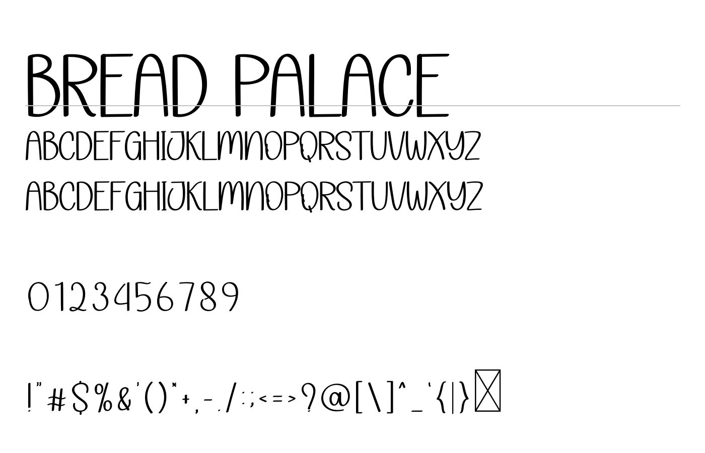 Bread Palace Font preview