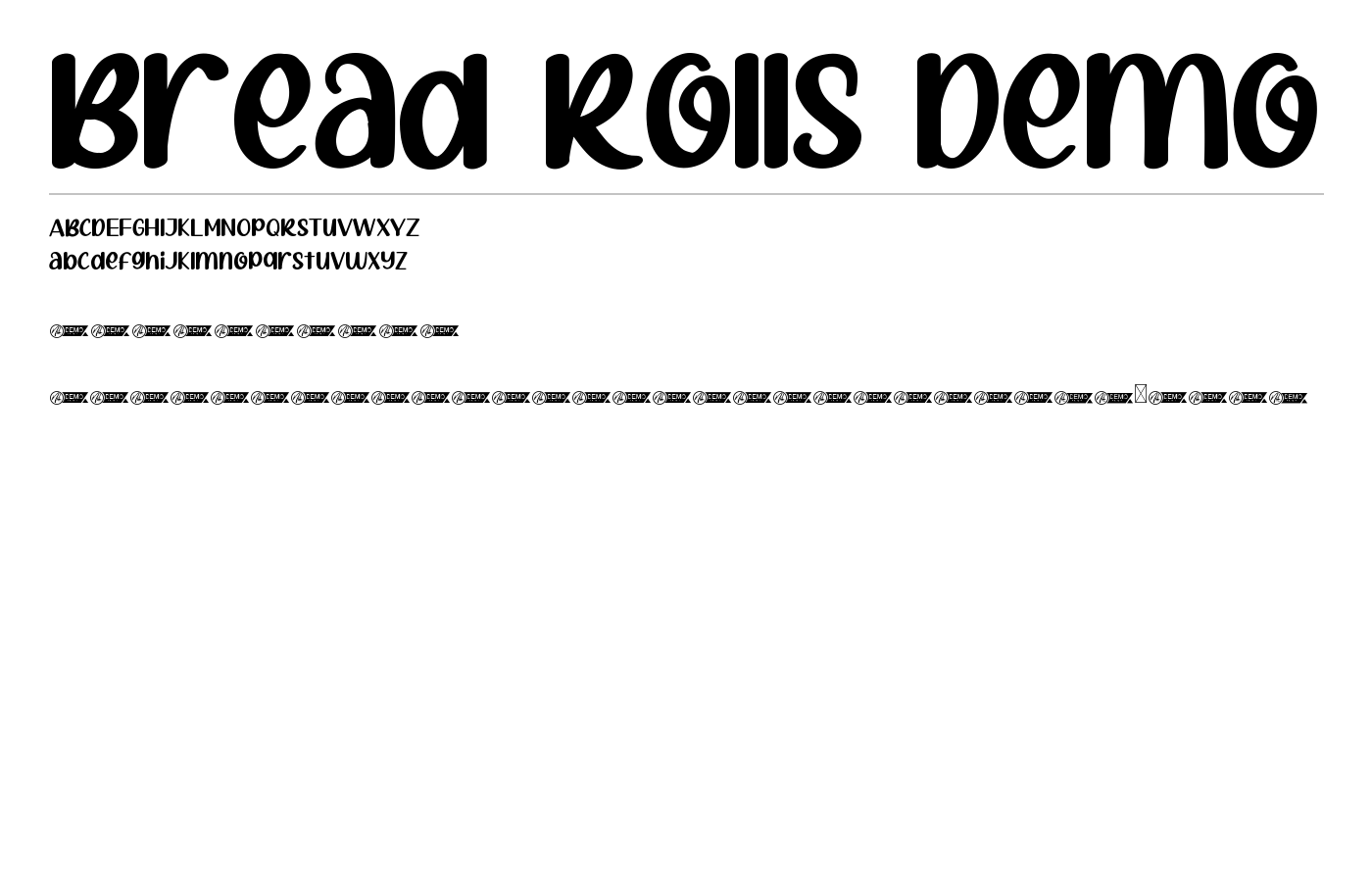 Bread Rolls Demo Font preview