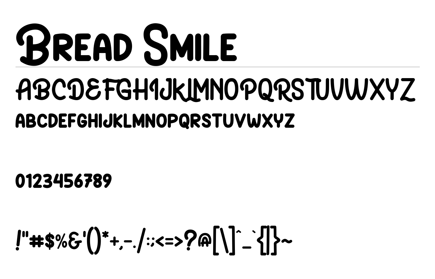 Bread Smile Font preview