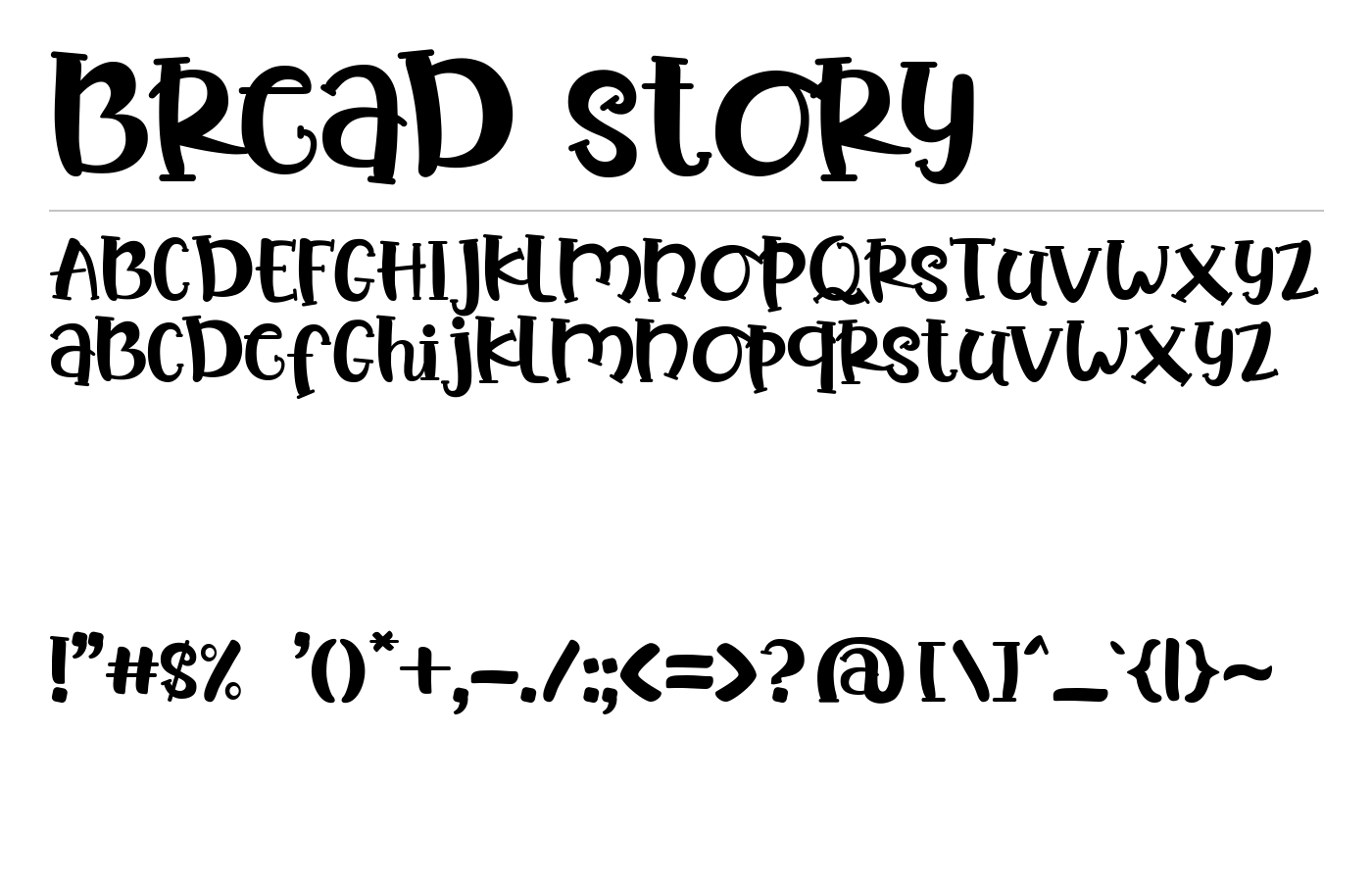 Bread Story Font preview