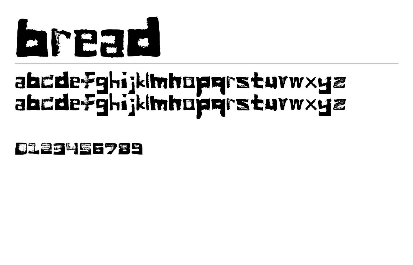 bread Font preview