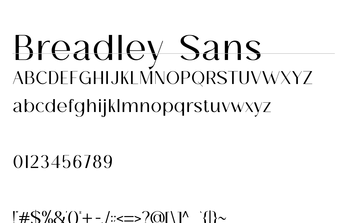 Breadley Sans Font preview