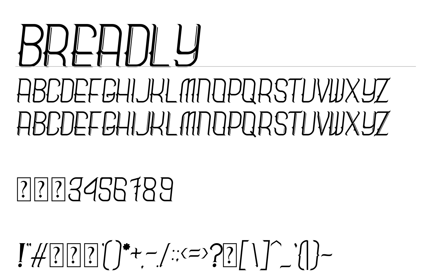 Breadly Font preview