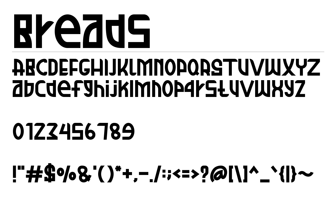 Breads Font preview