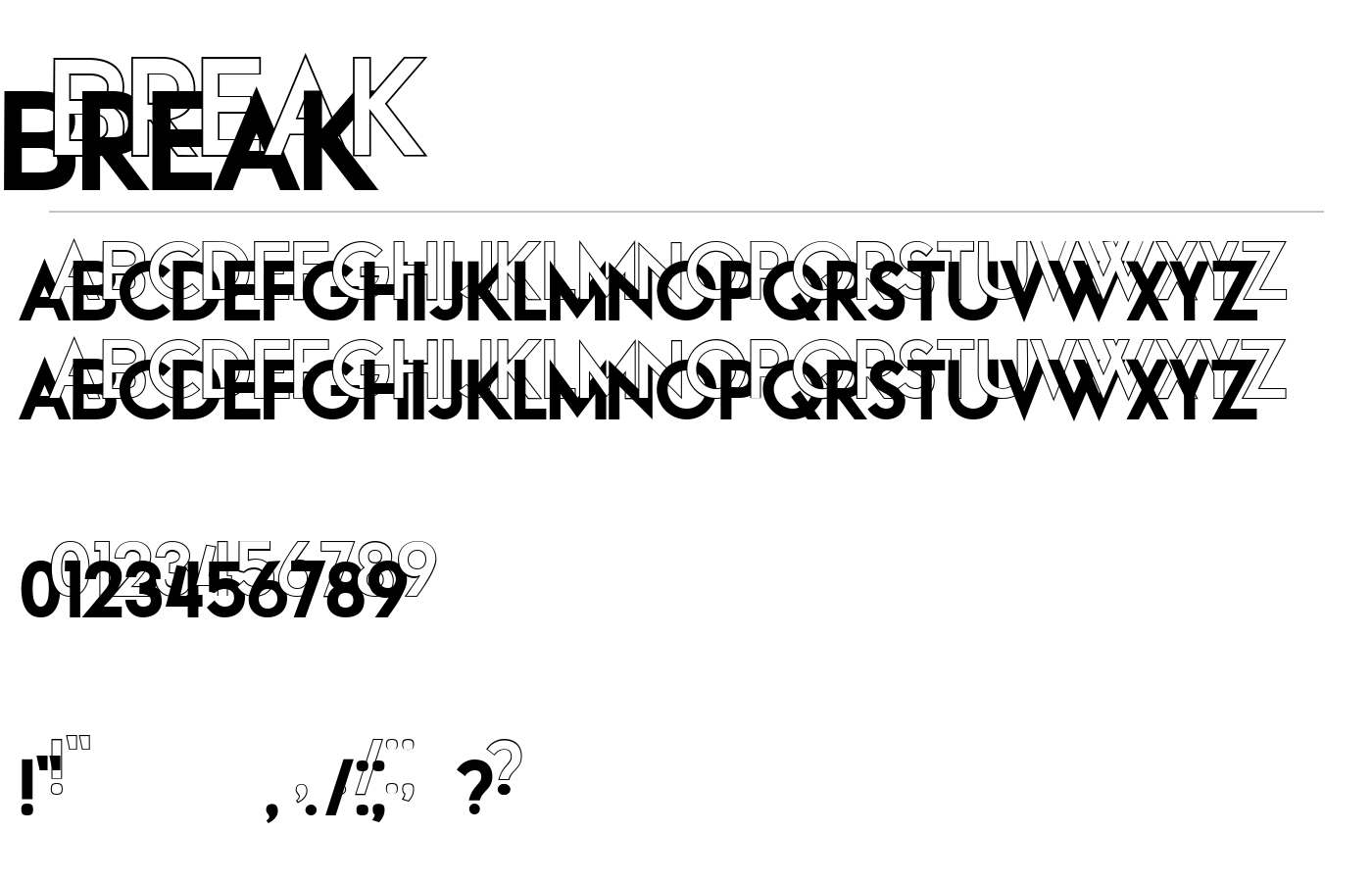Break Font preview
