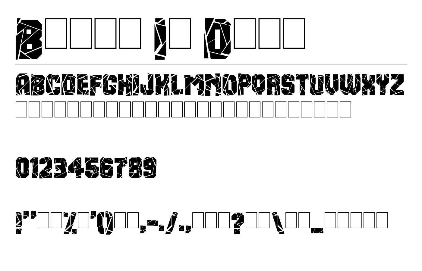 Break It Down Font preview