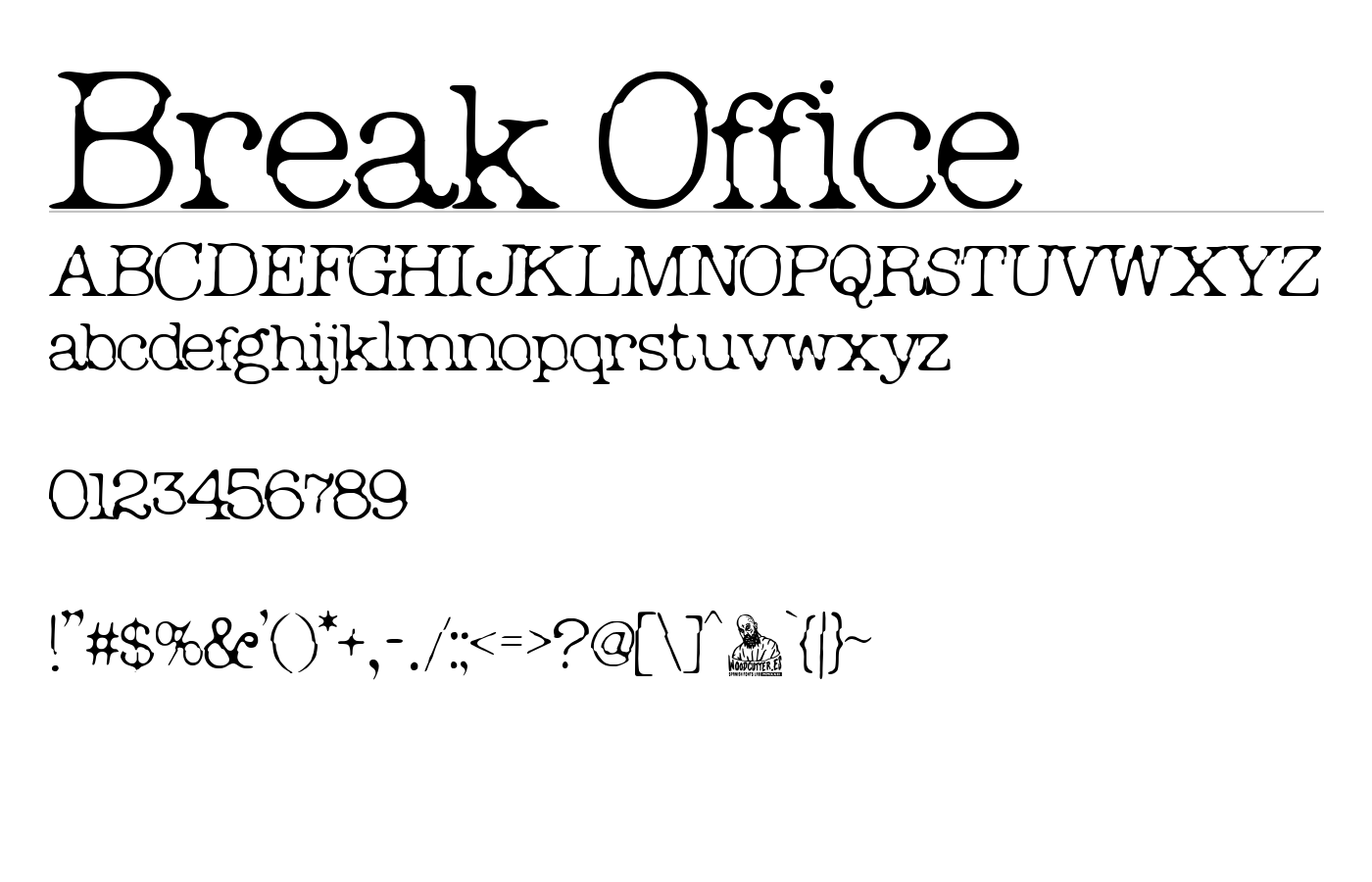 Break Office Font preview