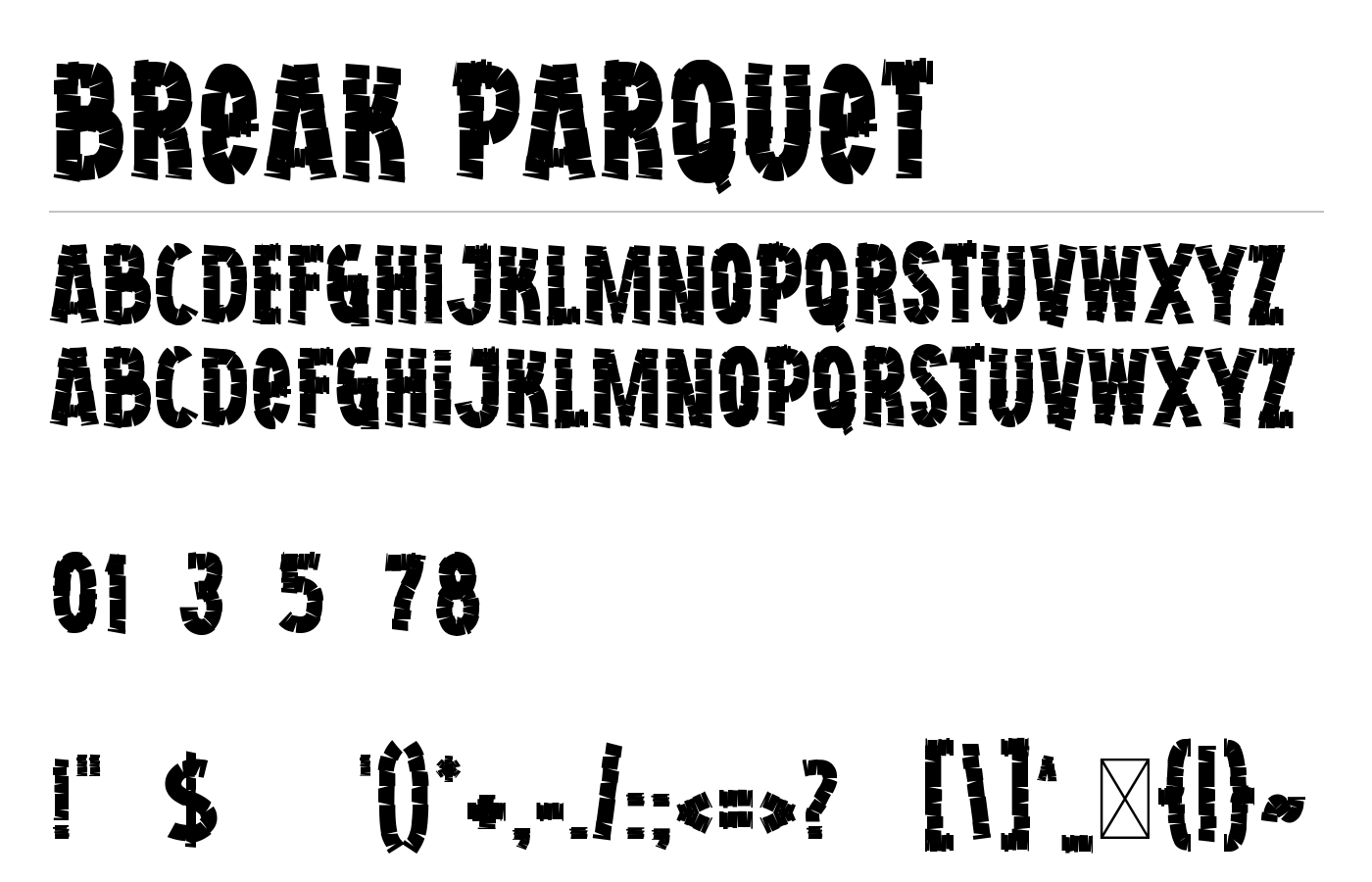 Break Parquet Font preview