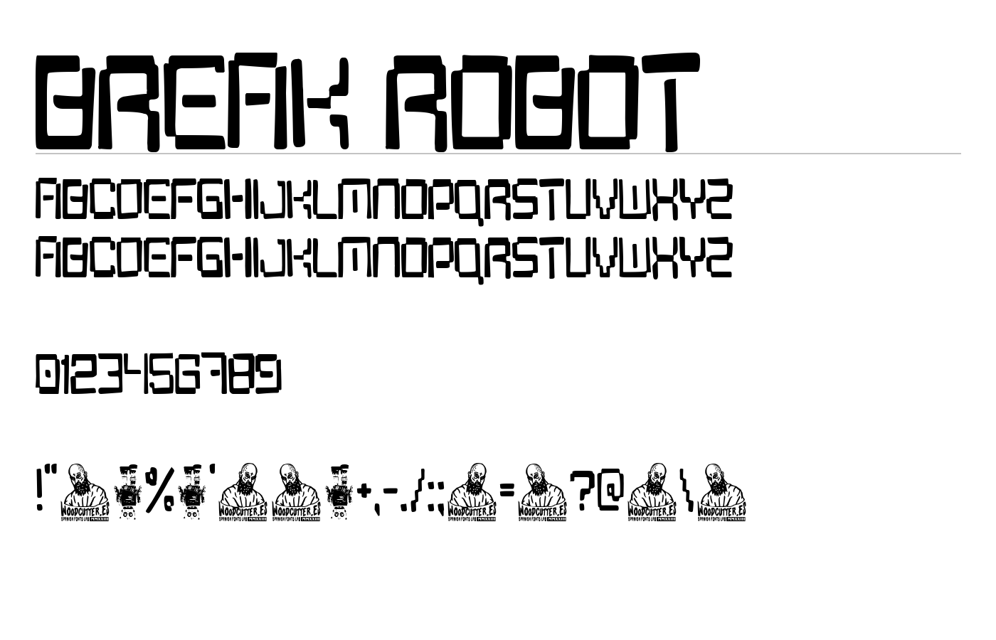Break Robot Font preview