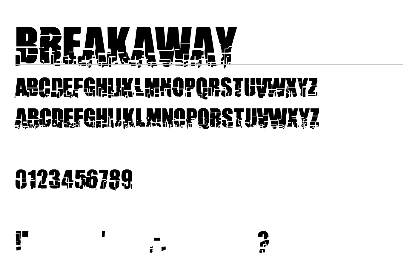 Breakaway Font preview