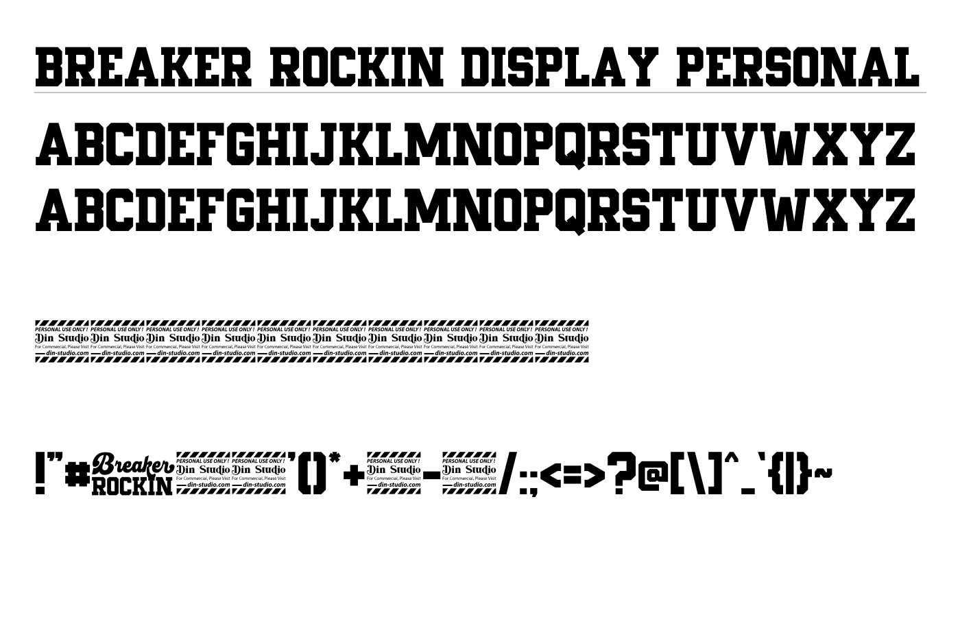 Breaker Rockin Display Personal Font preview