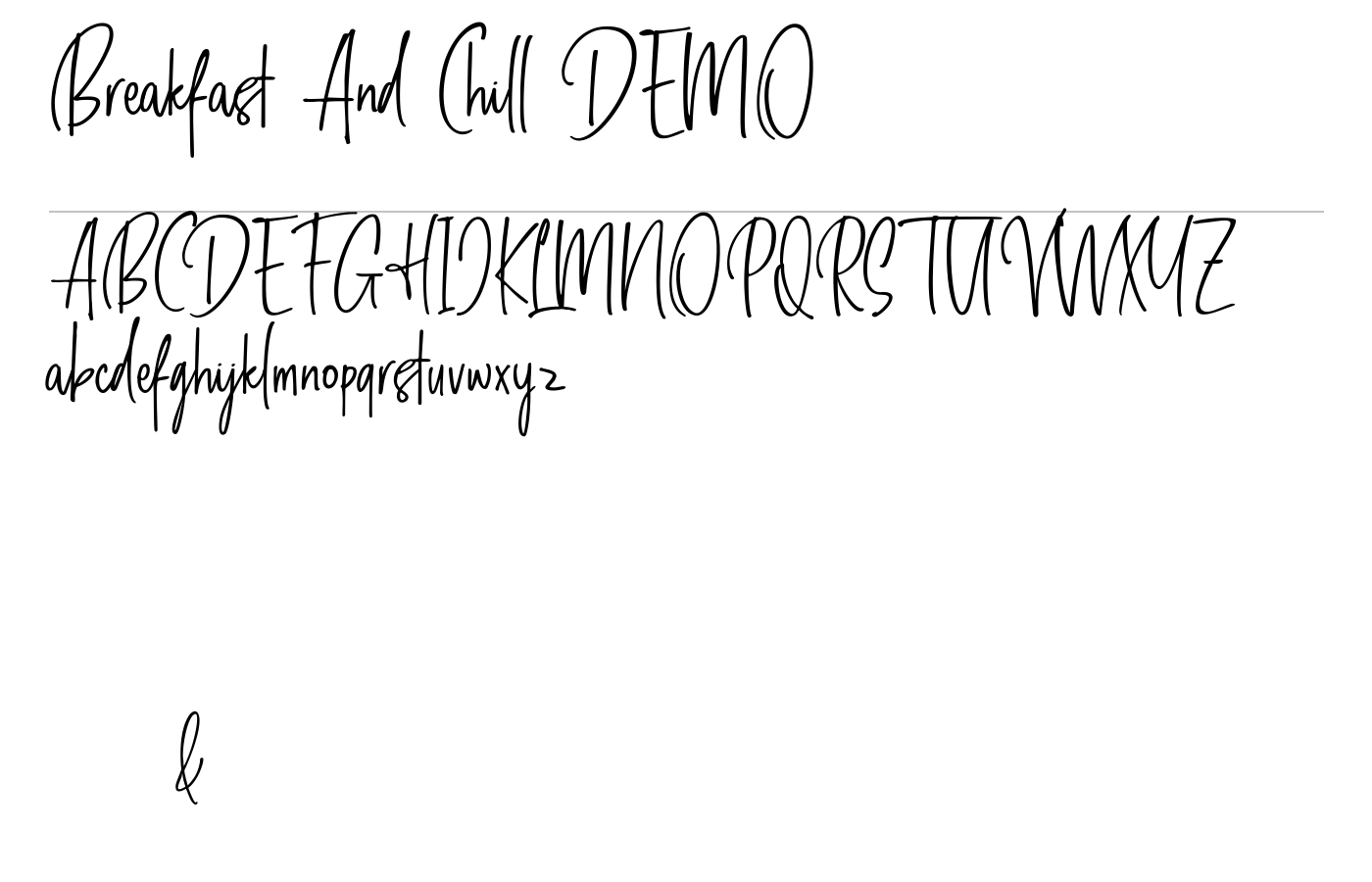 Breakfast And Chill DEMO Font preview